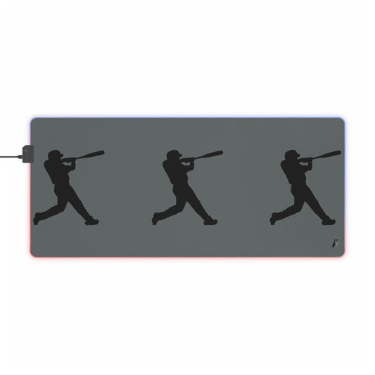 LED Gaming Mouse Pad: Baseball Dark Grey