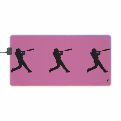 LED Gaming Mouse Pad: Baseball Lite Pink