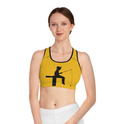 Sports Bra: Fishing Yellow