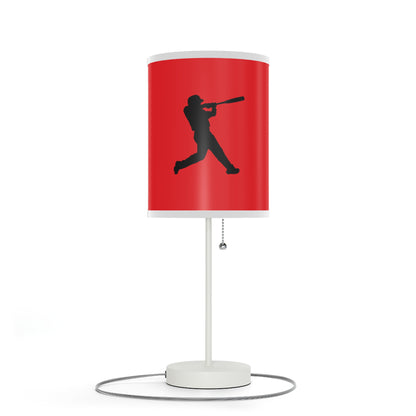 Lamp on a Stand, US|CA plug: Baseball Red