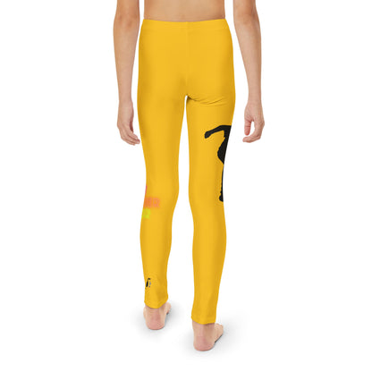 Youth Full-Length Leggings: Skateboarding Yellow