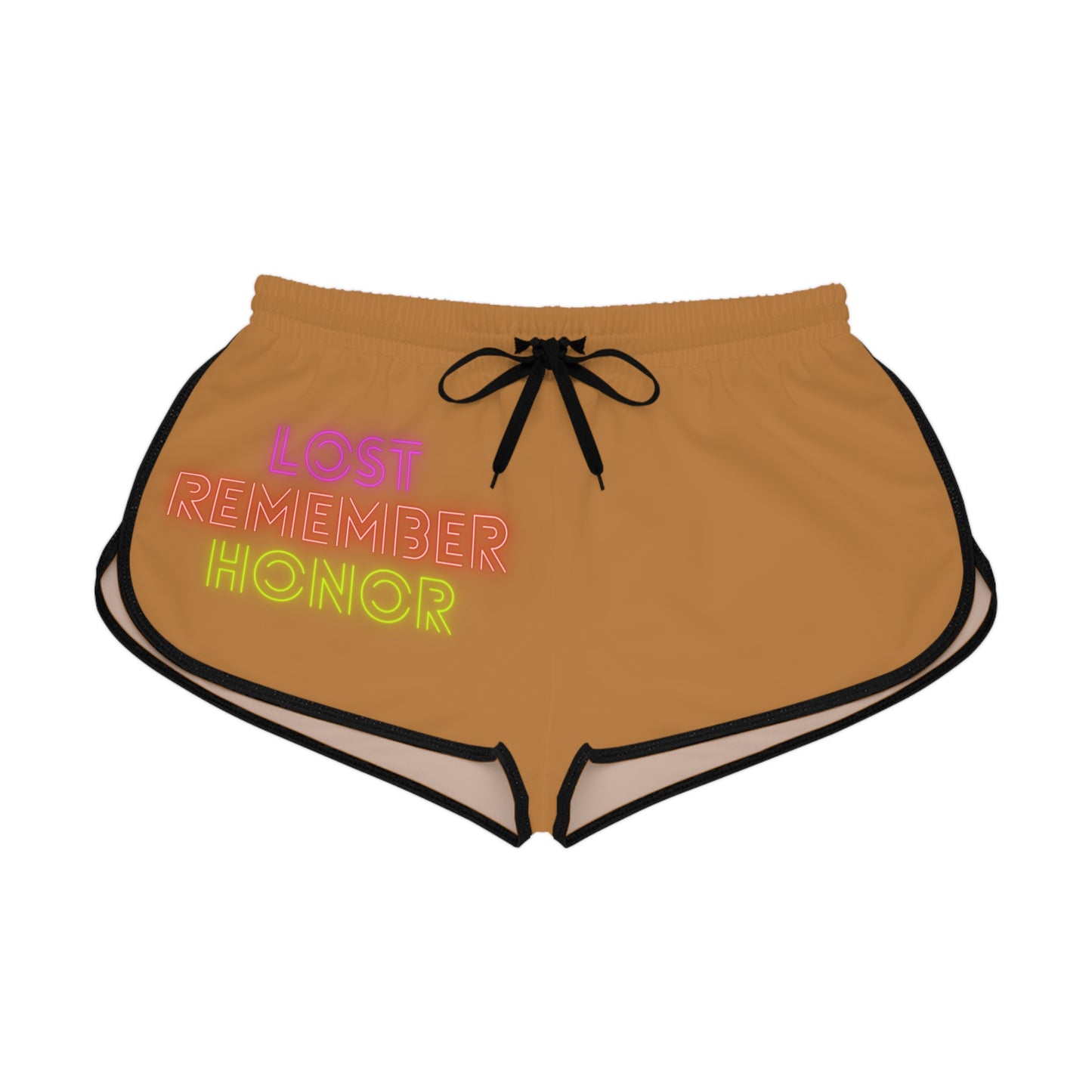 Women's Relaxed Shorts: Lost Remember Honor Lite Brown