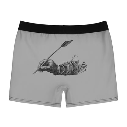 Men's Boxer Briefs: Writing Lite Grey