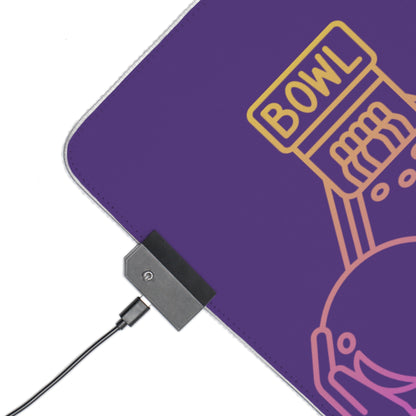 LED Gaming Mouse Pad: Bowling Purple