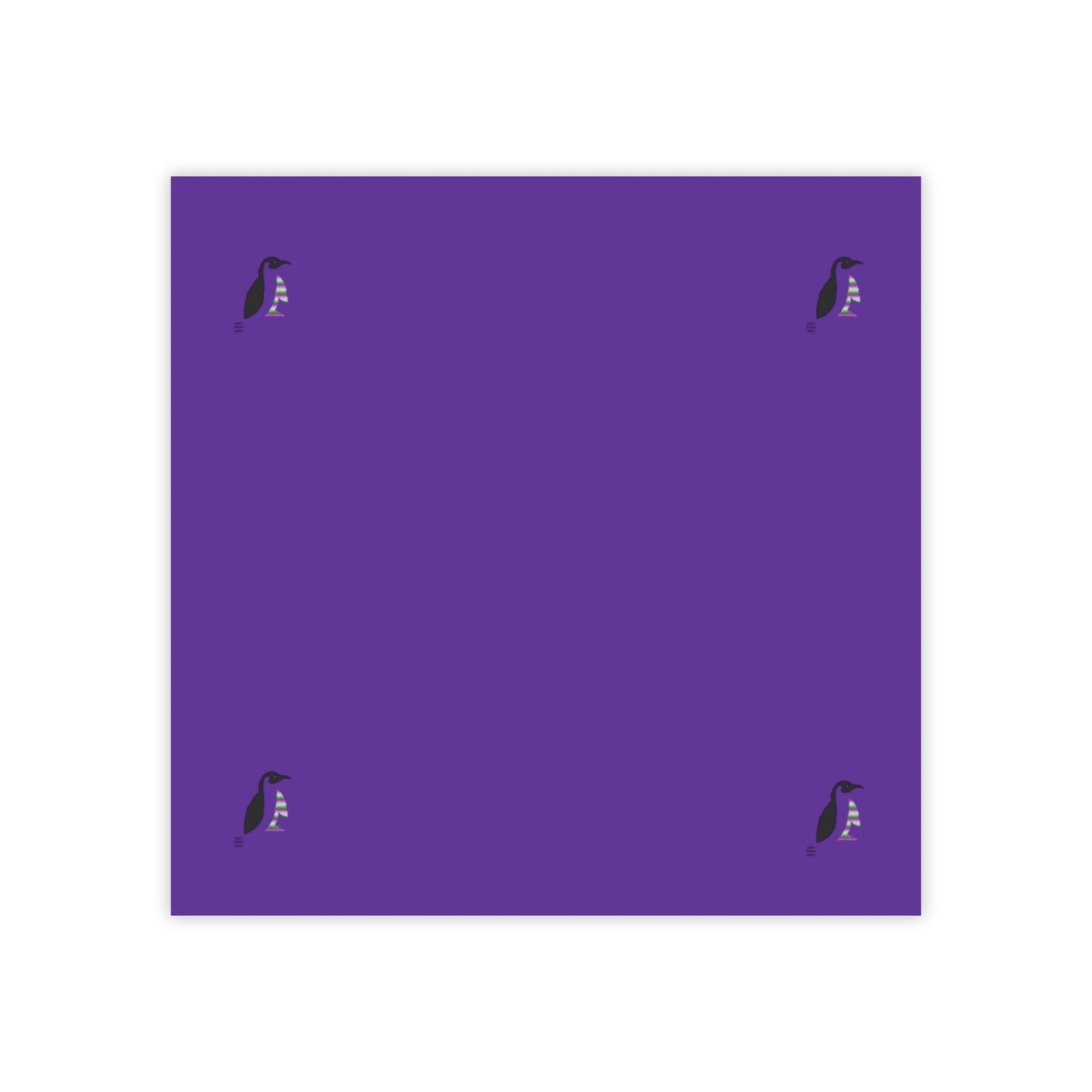 Post-it® Note Pads: Crazy Penguin World Logo Purple