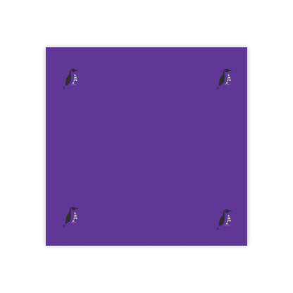 Post-it® Note Pads: Crazy Penguin World Logo Purple