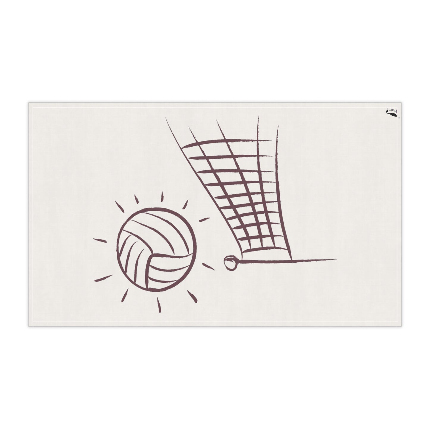 Kitchen Towel: Volleyball White
