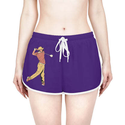 Women's Relaxed Shorts: Golf Purple