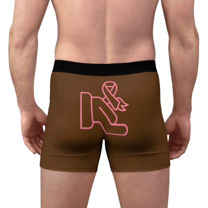 Men's Boxer Briefs: Fight Cancer Brown