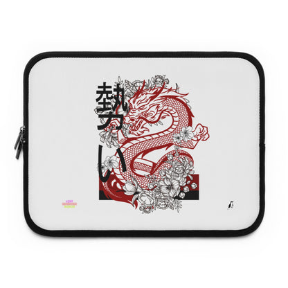 Laptop Sleeve: Dragons White