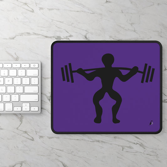 Gaming Mouse Pad: Weightlifting Purple