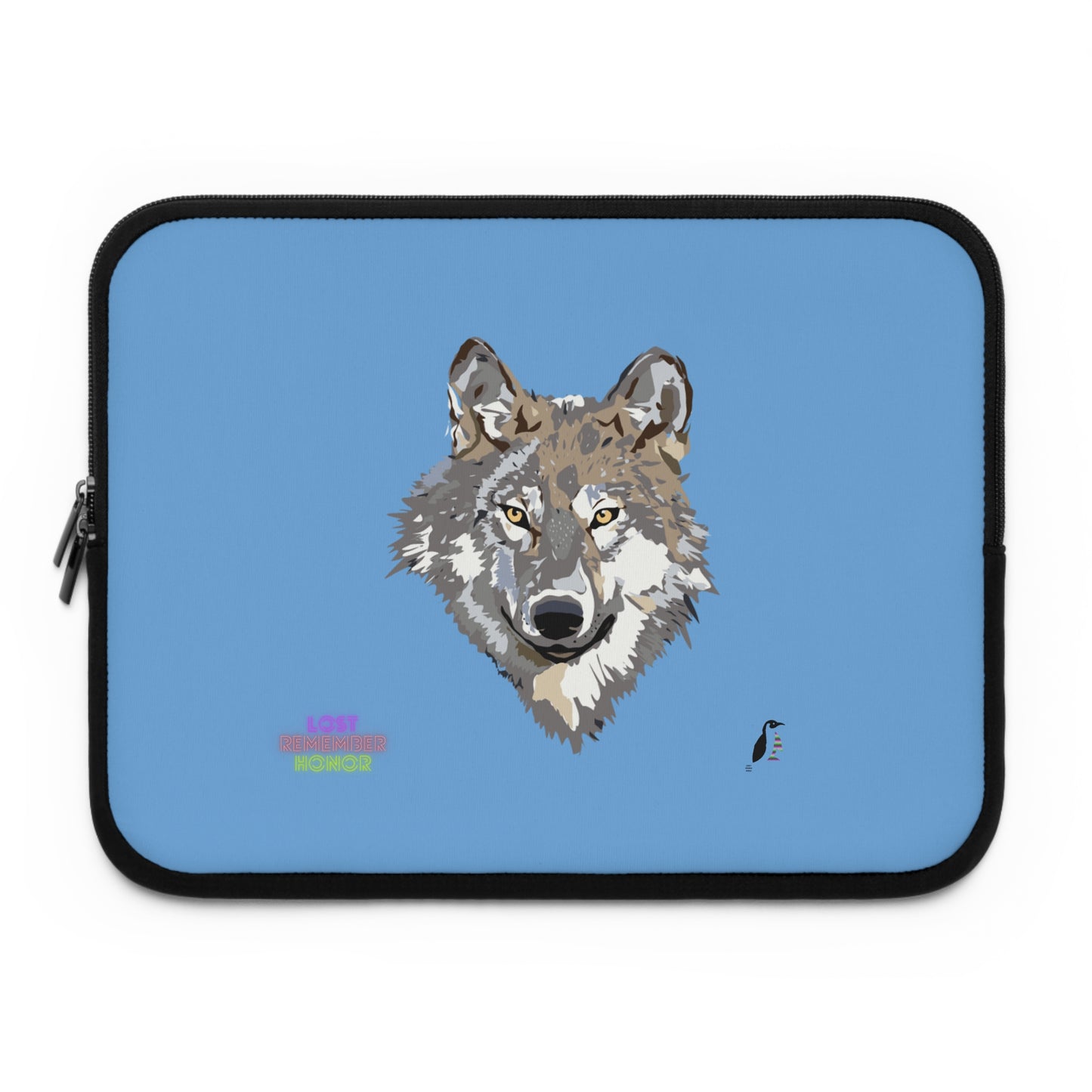 Laptop Sleeve: Wolves Lite Blue