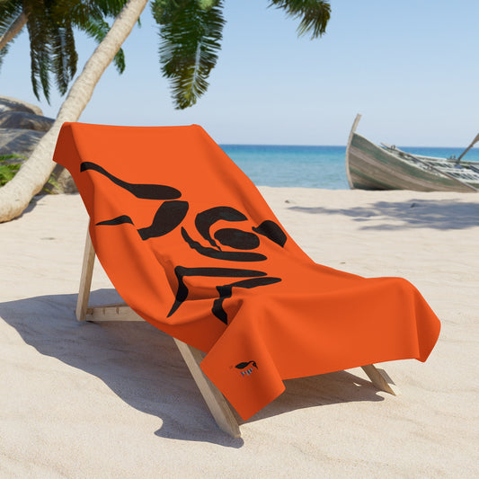 Beach Towel: Wrestling Orange
