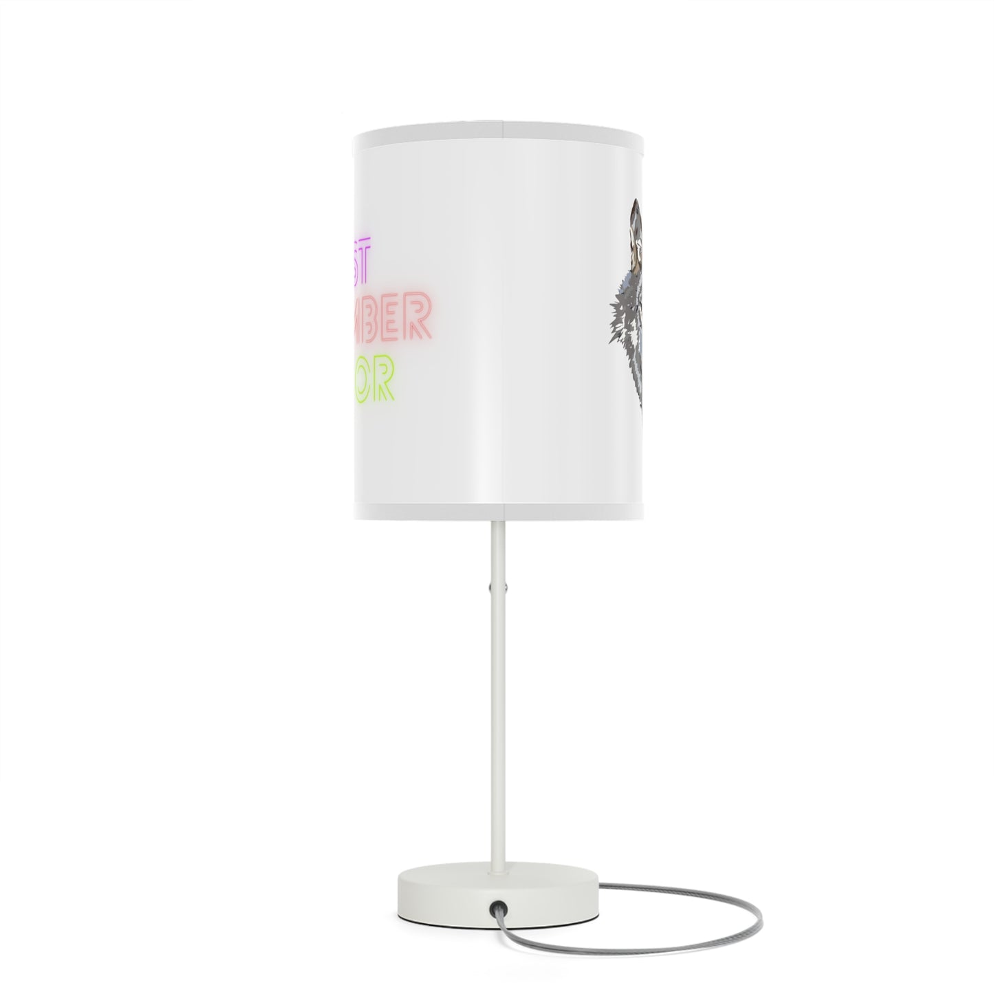 Lamp on a Stand, US|CA plug: Wolves White