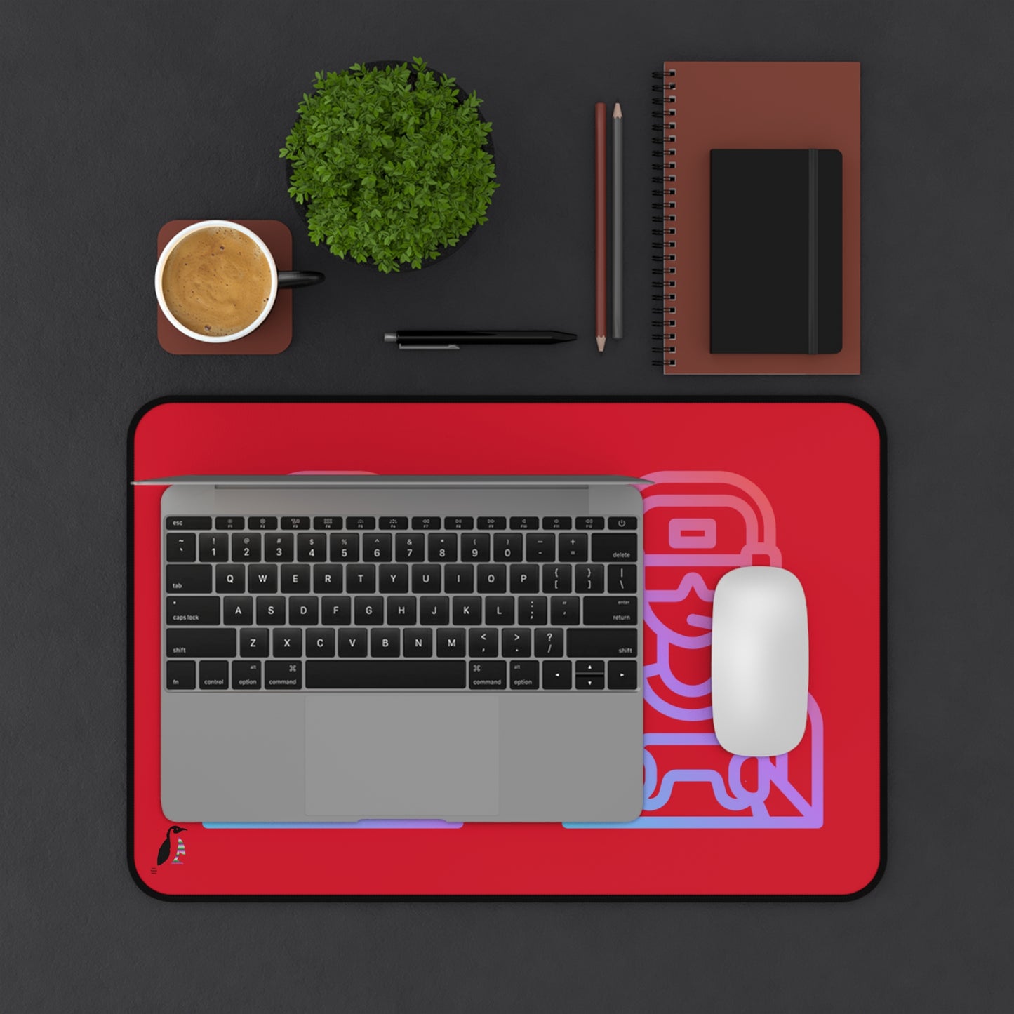 Desk Mat: Gaming Dark Red