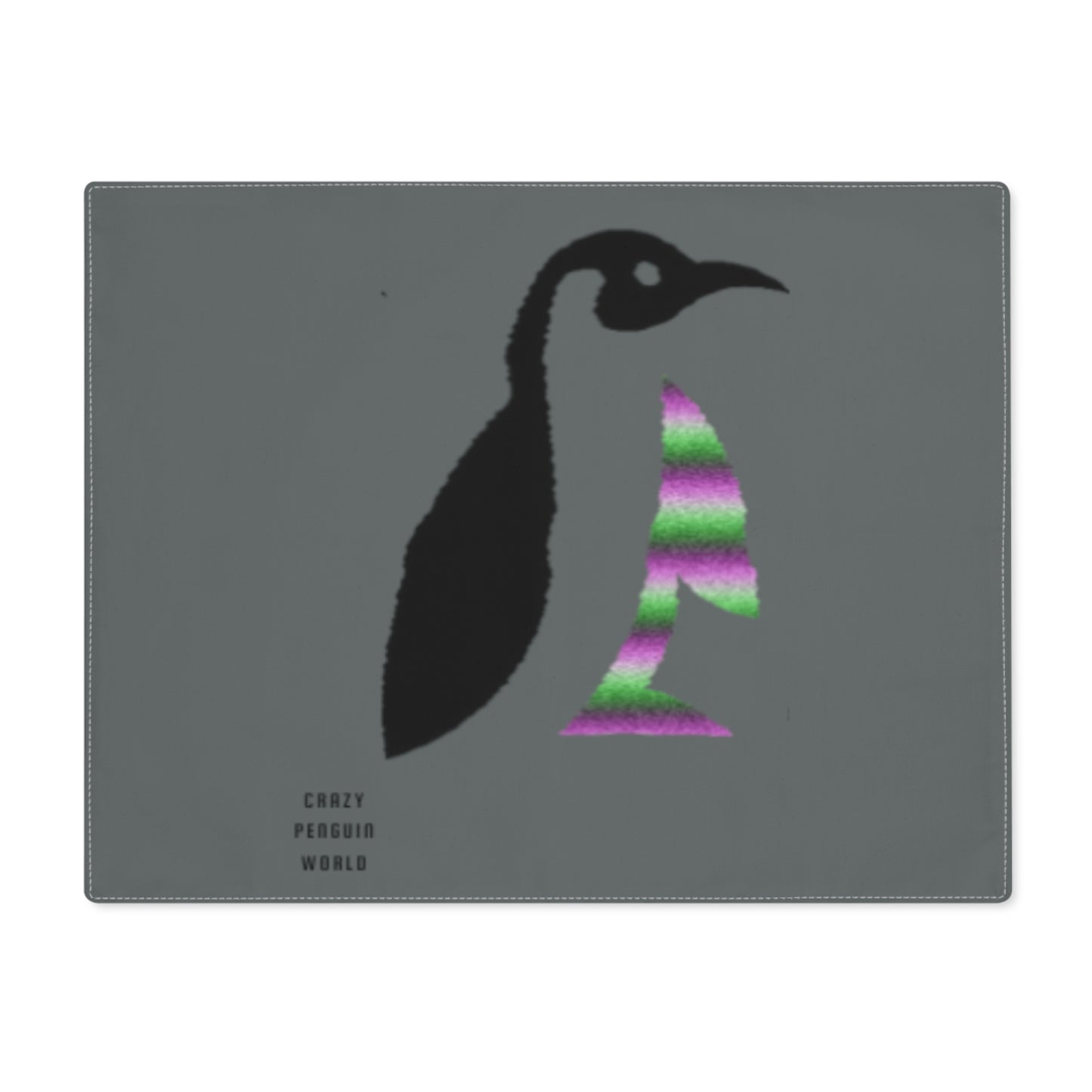 Placemat, 1pc: Crazy Penguin World Logo Dark Grey