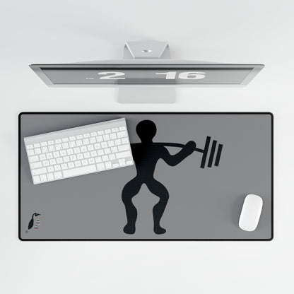 Desk Mats: Weightlifting Grey