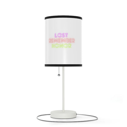 Lamp on a Stand, US|CA plug: LGBTQ Pride White