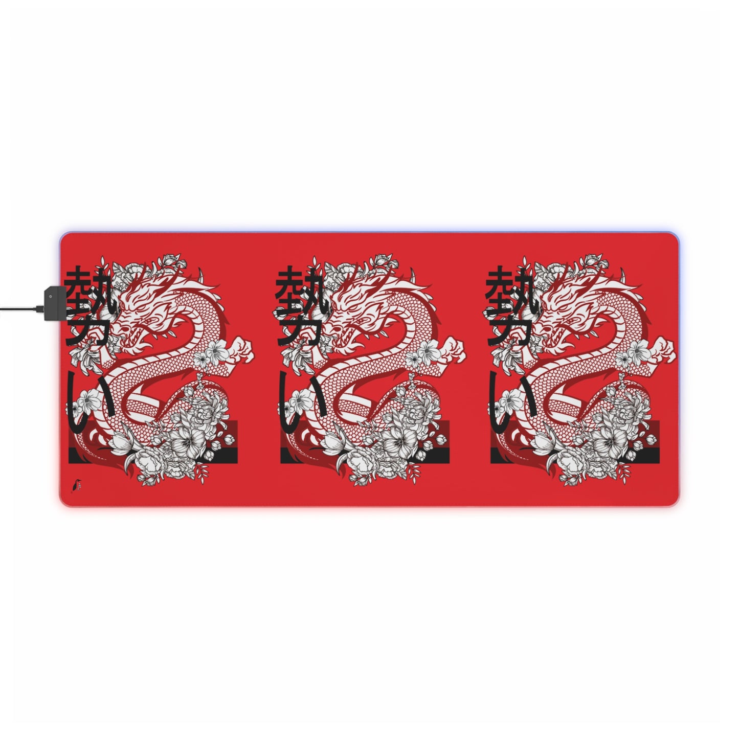 LED Gaming Mouse Pad: Dragons Red