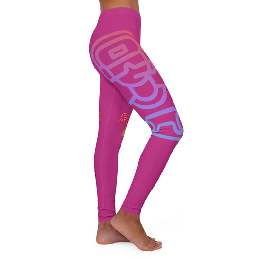 Women's Spandex Leggings: Gaming Pink