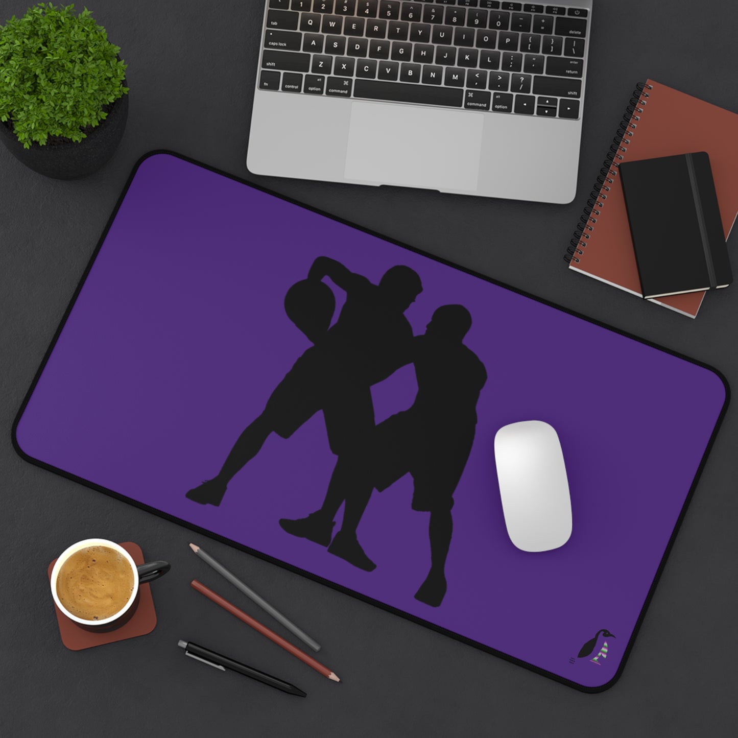 Desk Mat: Basketball Purple