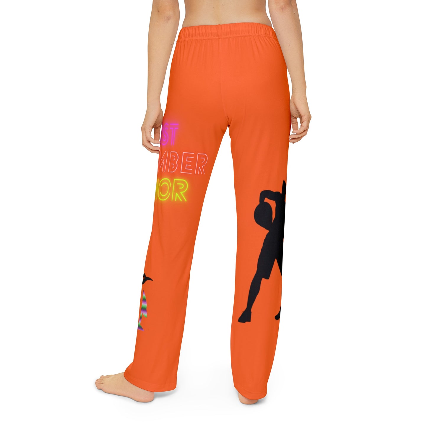 Kids Pajama Pants: Basketball Orange