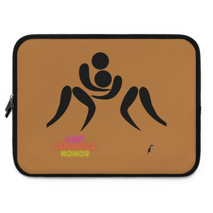 Laptop Sleeve: Wrestling Lite Brown