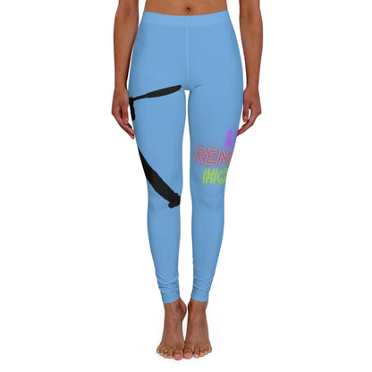 Women's Spandex Leggings: Baseball Lite Blue