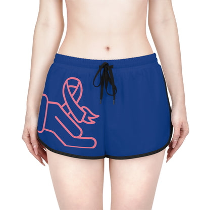 Women's Relaxed Shorts: Fight Cancer Dark Blue