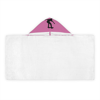 Youth Hooded Towel: Skateboarding Lite Pink