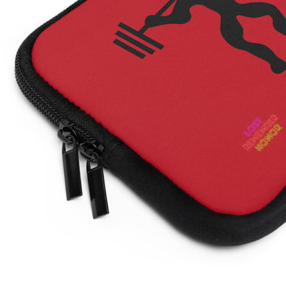 Laptop Sleeve: Weightlifting Dark Red