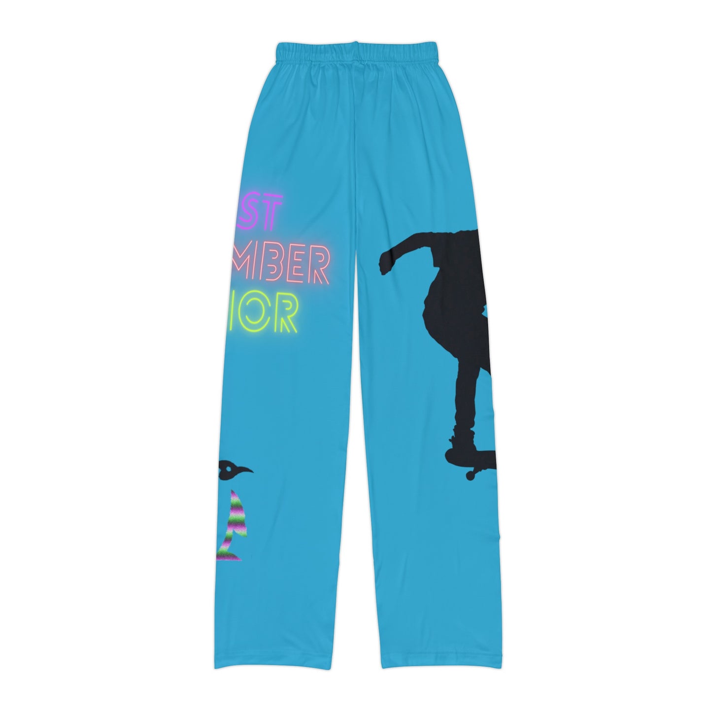 Kids Pajama Pants: Skateboarding Turquoise