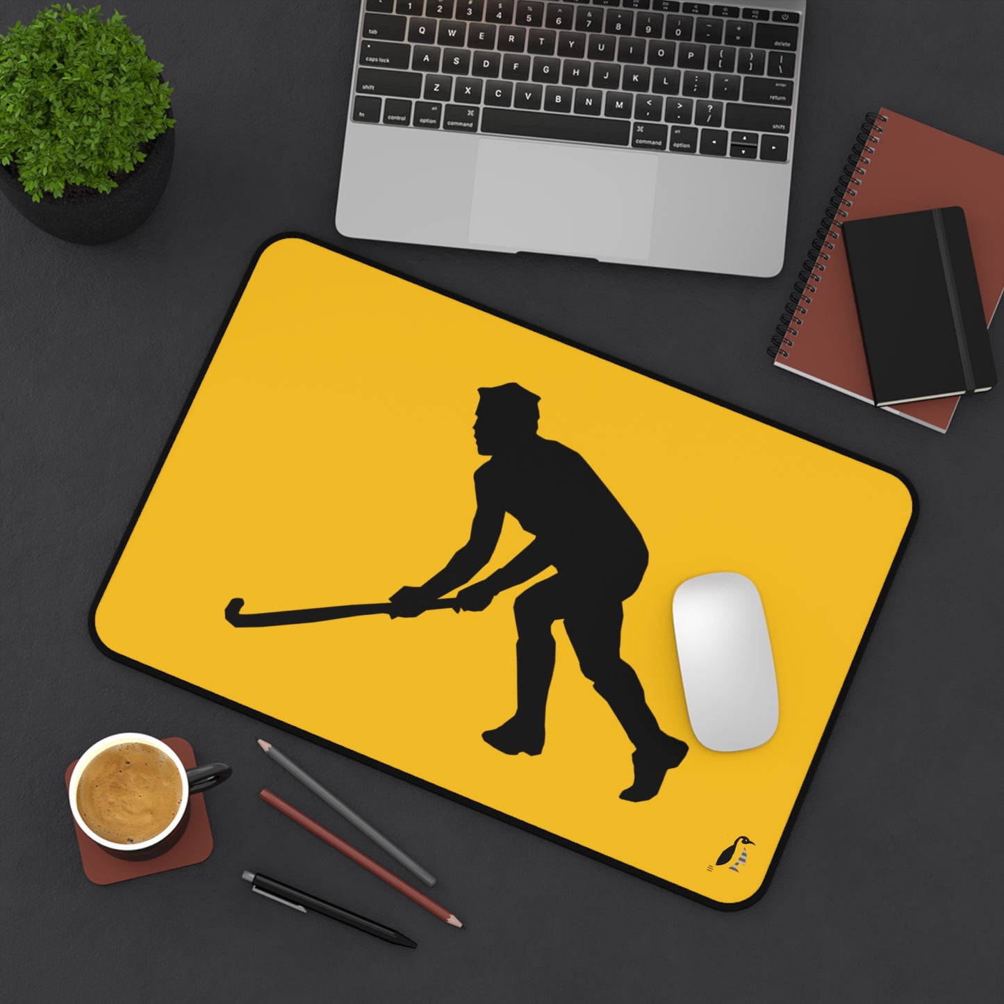 Desk Mat: Hockey Yellow