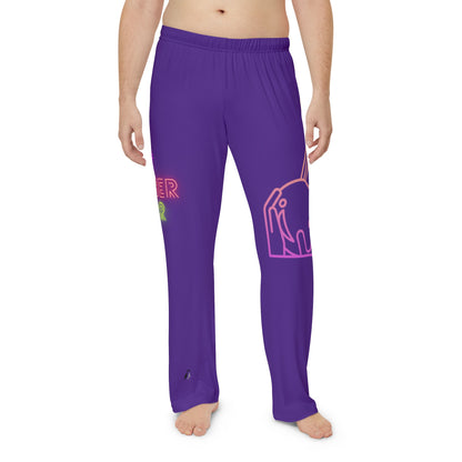 Men's Pajama Pants: Bowling Purple