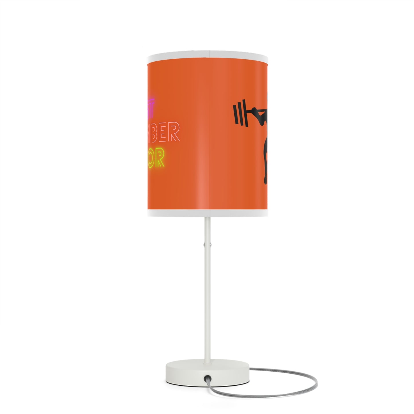 Lamp on a Stand, US|CA plug: Weightlifting Orange