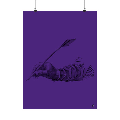 Premium Matte Vertical Posters: Writing Purple