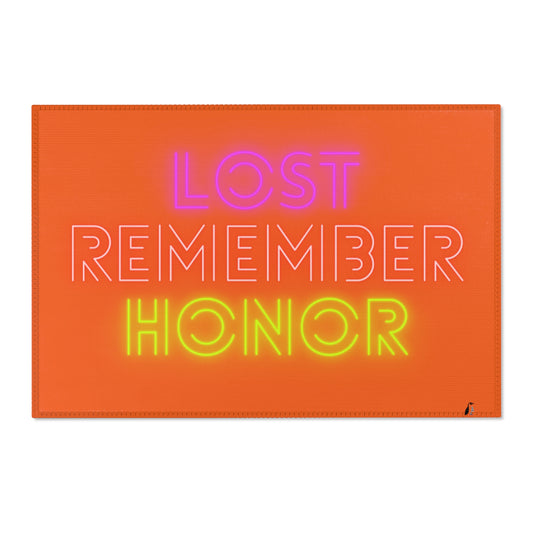 Area Rug (Rectangle): Lost Remember Honor Orange