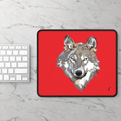 Gaming Mouse Pad: Wolves Red