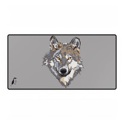 Desk Mats: Wolves Lite Grey