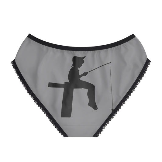 Women's Briefs: Fishing Grey