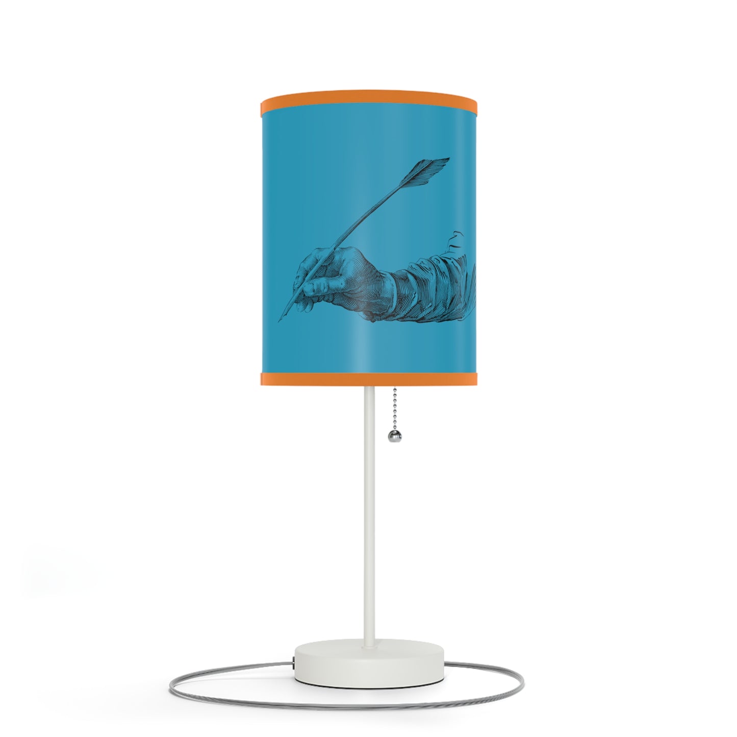 Lamp on a Stand, US|CA plug: Writing Turquoise 