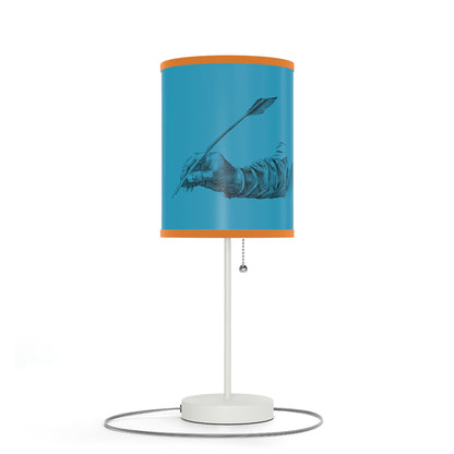 Lamp on a Stand, US|CA plug: Writing Turquoise 