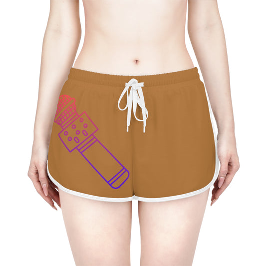 Women's Relaxed Shorts: Music Lite Brown