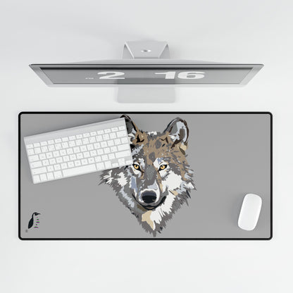 Desk Mats: Wolves Lite Grey