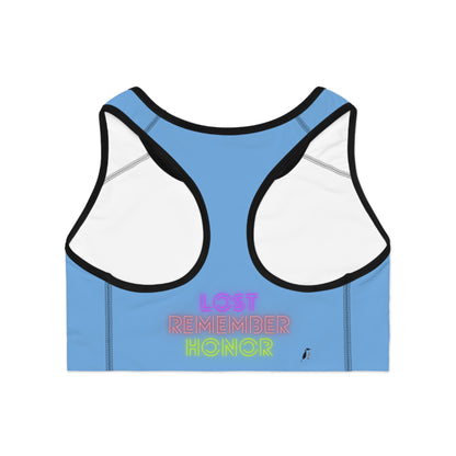 Sports Bra: Baseball Lite Blue