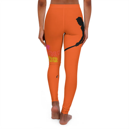 Women's Spandex Leggings: Hockey Orange