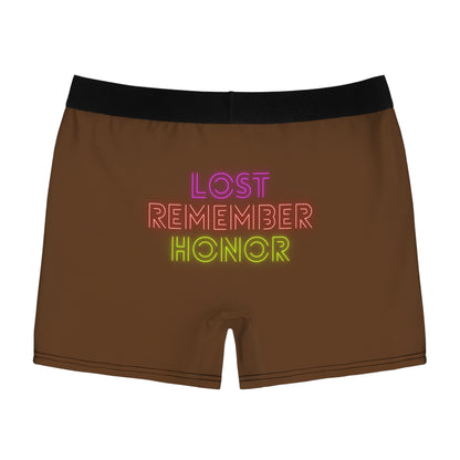 Men's Boxer Briefs: Lost Remember Honor Brown