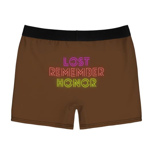 Men's Boxer Briefs: Lost Remember Honor Brown