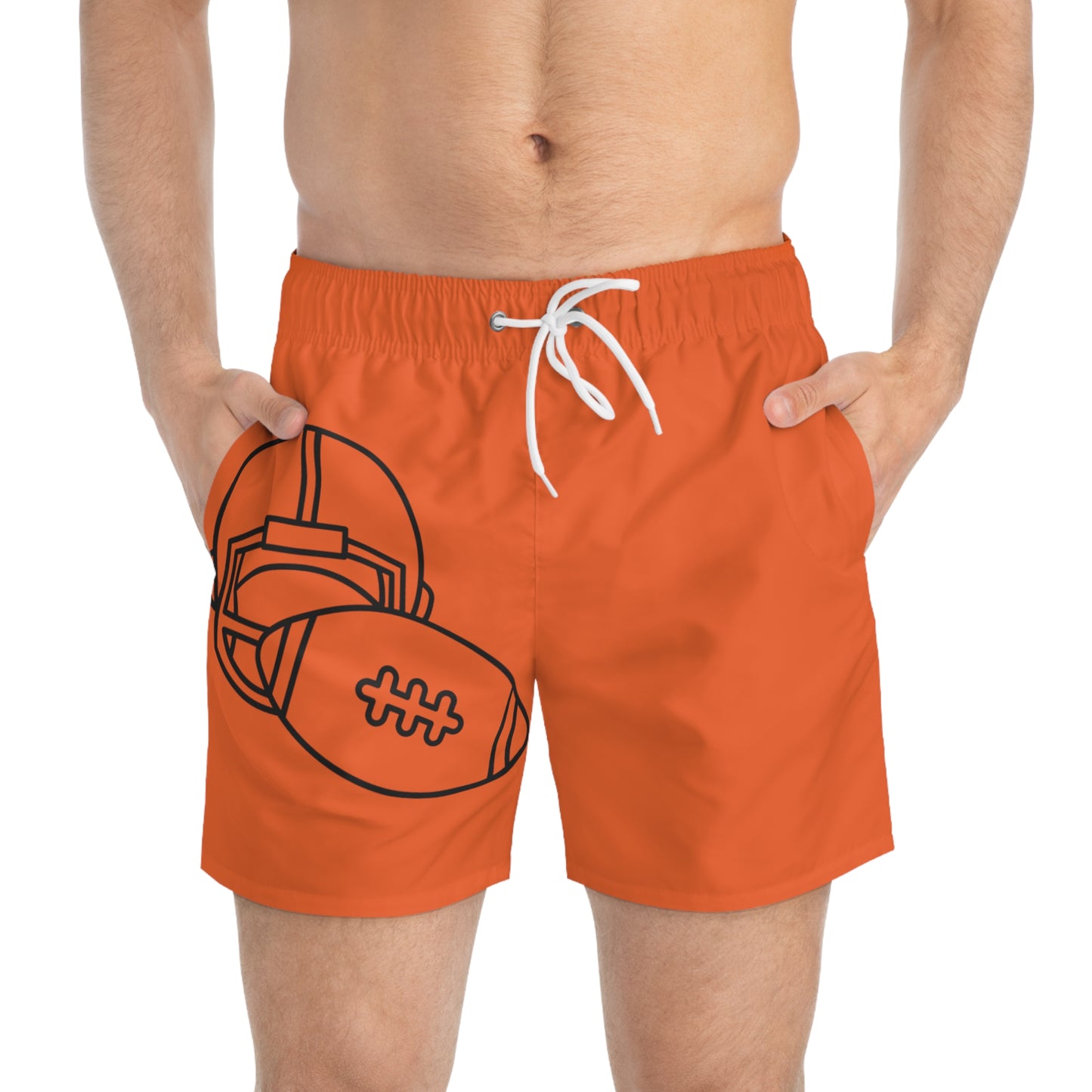 Swim Trunks: Football Orange