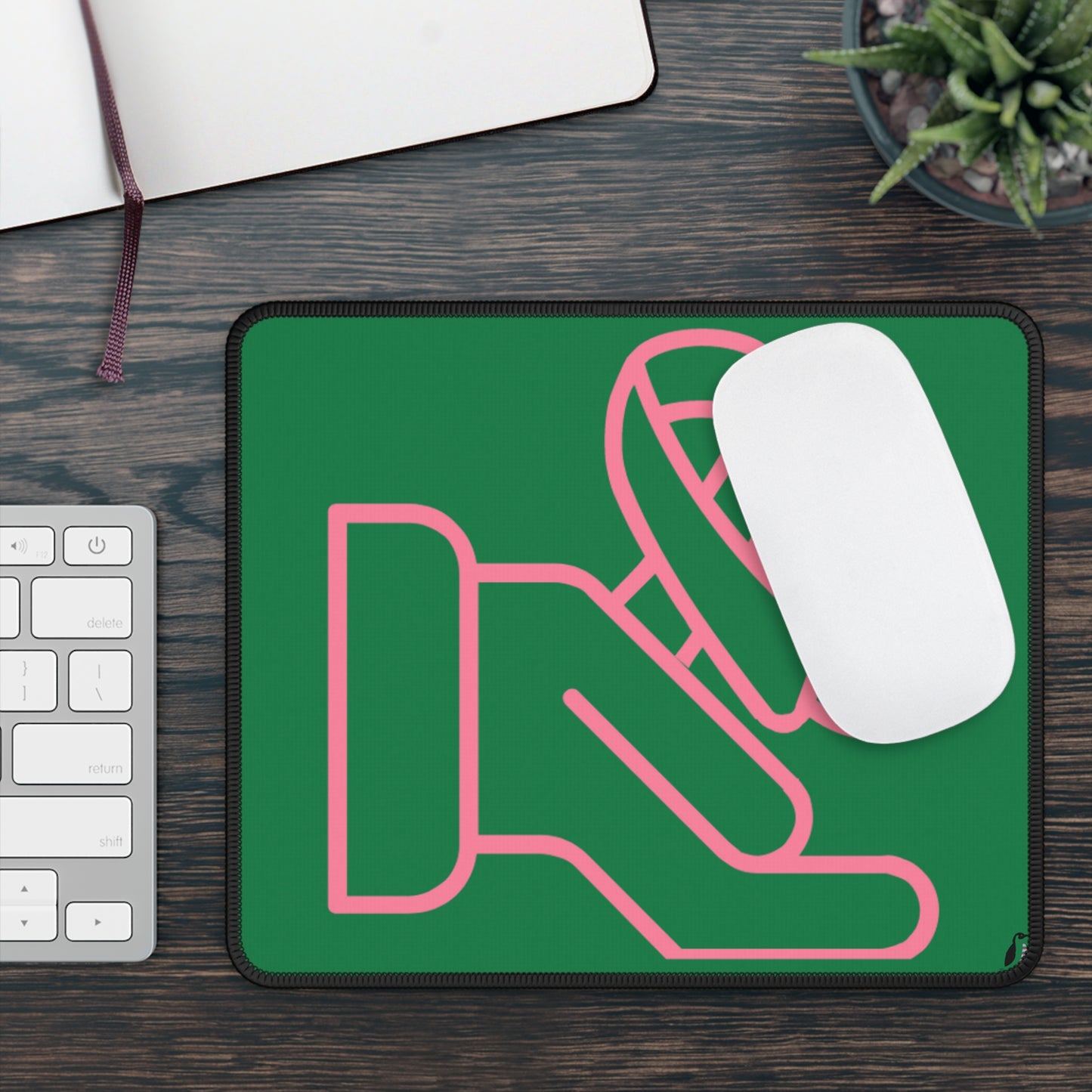 Gaming Mouse Pad: Fight Cancer Dark Green